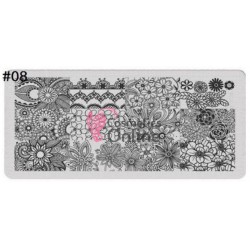 Matrita de Unghii din metal dreptunghiulara 6x12cm XYP 008